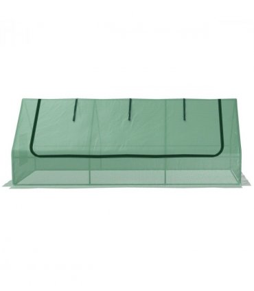 Outsunny Portable Small Polytunnel with Mesh Windows, 240x90x90cm