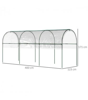 Outsunny Tomato Greenhouse with Top Tap, Pointed Bottom and Guy Ropes, Clear