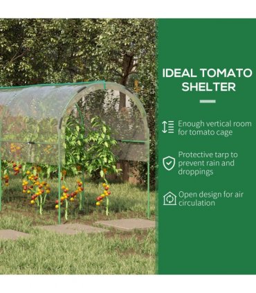 Outsunny Tomato Greenhouse with Top Tap, Pointed Bottom and Guy Ropes, Clear