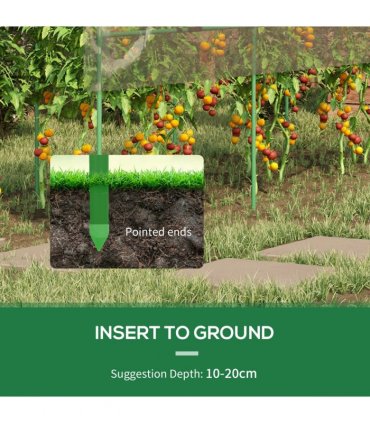 Outsunny Tomato Greenhouse with Top Tap, Pointed Bottom and Guy Ropes, Clear