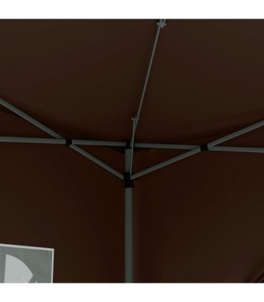 Gazebo - Coffee PVC 295L x 295W x 258H cm Pop Up Canopy with Sides & Carry Bag