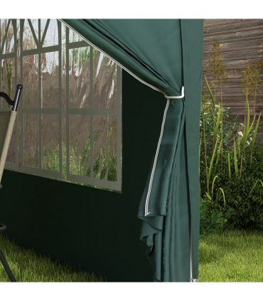Outsunny 3mx3m Pop Up Gazebo Party Tent Canopy Marquee with Storage Bag Green