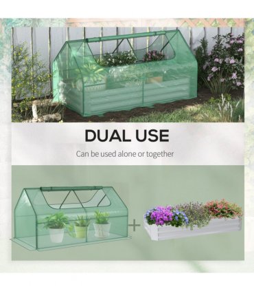 Raised Garden Bed Green 0.5mm thick steel plate 185L x 95W x 92H cm Outdoor Use