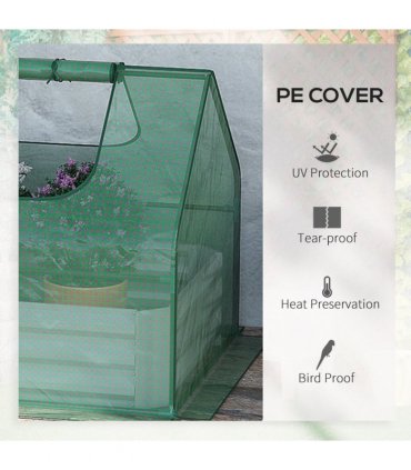 Raised Garden Bed Green 0.5mm thick steel plate 185L x 95W x 92H cm Outdoor Use