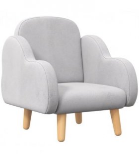 Cloud-Shaped Toddler Armchair, Kids Mini Chair for Playroom, Bedroom - Grey