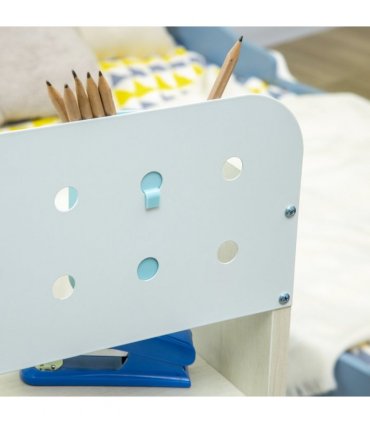 Height Adjustable Kids Desk and Chair Set, for Ages 3-12 Years - Blue