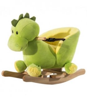 Kids Rocking Horse, Ride-On Horse Toy w/ 32 Songs, for Ages 18+ Months - Green