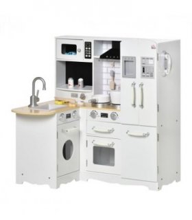 Large Kitchen Playset w/ Full Accessories - White