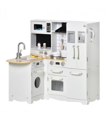 Large Kitchen Playset w/ Full Accessories - White