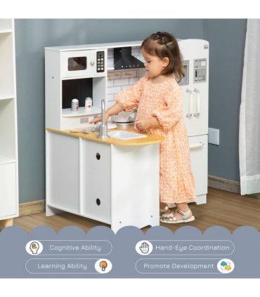 Large Kitchen Playset w/ Full Accessories - White