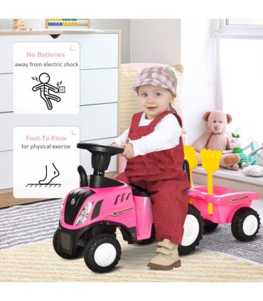 Sliding Car w/Horn Pink 91L x 29W x 44H cm Indoor & Outdoor 12-36 Months