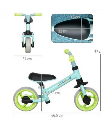 Baby Balance Bike Green Turquoise Black Grey Steel PP PU TPR EVA 18-48 months 8"