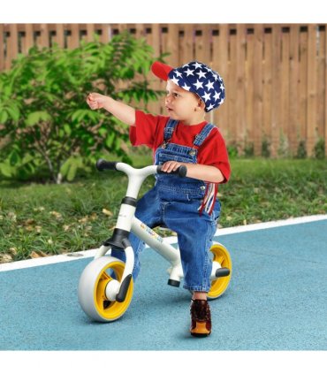 8" Baby Balance Bike w/ Adjustable Seat, Puncture-Free EVA Wheels - Orange