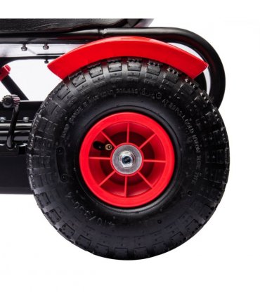 Children Pedal Go Kart w/ Adjustable Seat, Inflatable Tyres, Handbrake - Red