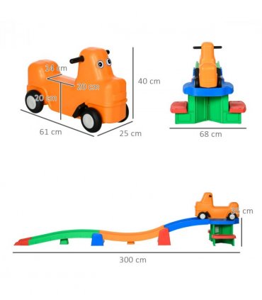 3(m) Up and Down Rollercoaster for Kids w/ Non-Slip Steps, for Ages 2-5 Years