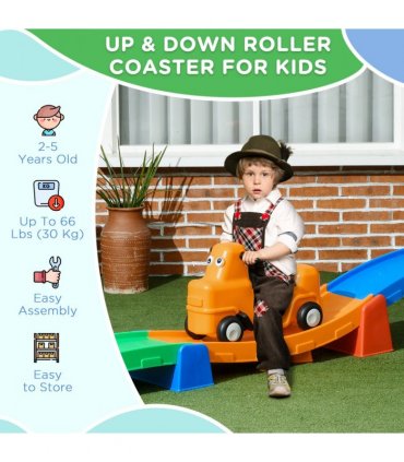 3(m) Up and Down Rollercoaster for Kids w/ Non-Slip Steps, for Ages 2-5 Years