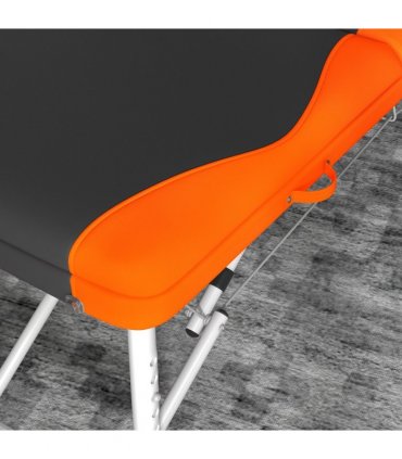 HOMCOM Portable Massage Table Beauty Therapy Couch Bed Spa Aluminum Orange