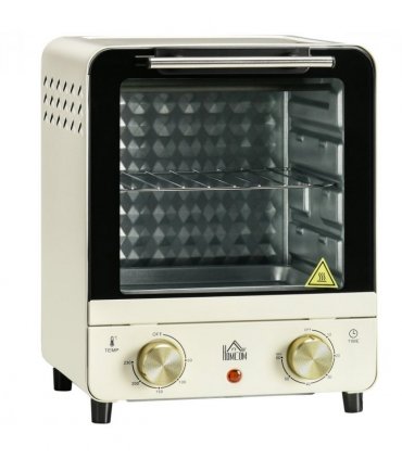 HOMCOM Convection Mini Oven Toaster Oven with Baking Tray Wire Rack Crumb Tray