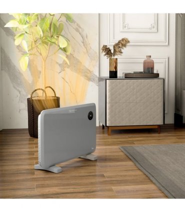 1200W Electric Convector Heater, Quiet Space Heater with LED Display, Grey