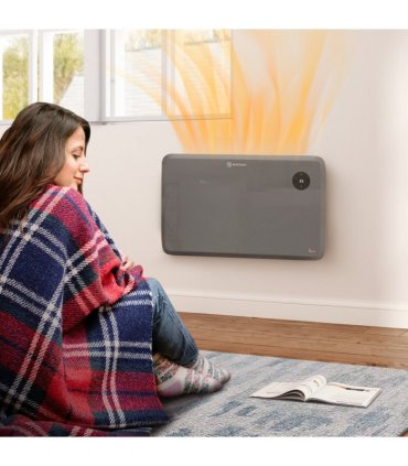 1200W Electric Convector Heater, Quiet Space Heater with LED Display, Grey