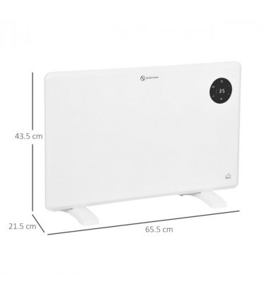 1200W Electric Convector Heater, Quiet Space Heater with LED Display, White