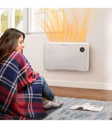 1200W Electric Convector Heater, Quiet Space Heater with LED Display, White