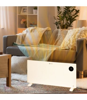 2000W Electric Convector Heater, Quiet Space Heater with LED Display, White