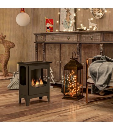 HOMCOM Freestanding Bioethanol Fireplace Ethanol Fireplace Stove with 1.2L Tank