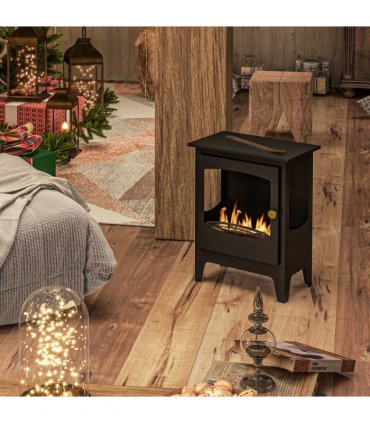 HOMCOM Freestanding Bioethanol Fireplace Ethanol Fireplace Stove with 1.2L Tank