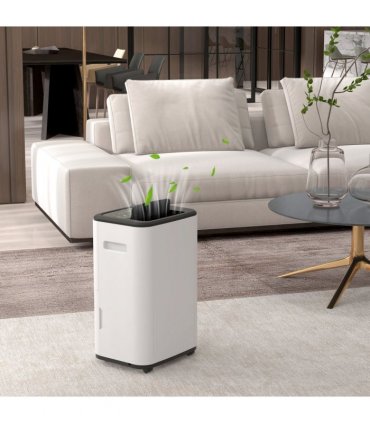 HOMCOM 20L/Day 6L Dehumidifier, Portable Quiet Air Dehumidifier for Laundry