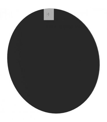 HOMCOM Wall Mirror for Living Room Bedroom, 61 cm Circle Bathroom Mirror, Black