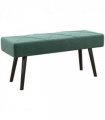 HOMCOM End of Bed Bench, Upholstered Hallway Bedroom with Steel Legs, Green