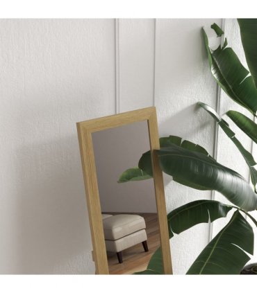 HOMCOM Full Length Mirror, Farmhouse Wall Mirror, Hanging & Freestanding