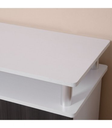 HOMCOM TV Cabinet Stand Entertainment Center Media Console Storage Grey, White