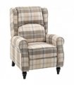 HOMCOM Recliner Chair for Living Room Wingback Chair with Padded Armrest Khaki