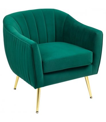 Fabric Single Sofa Arm Chair Upholstered Flocking Wood Leg Living Room Furniture