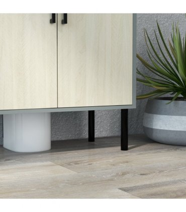 Bathroom Sink Cabinet Natural Wood Finish 60L x 30W x 60H cm Particle Board