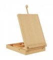 Table Easel Natural Wood Finish 27L x 41.5W x 74.5H cm Adjustable Sketch Board