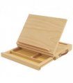 Vinsetto Wooden Table Easel Box with Storage Portable Folding Artist Easel
