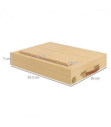 Vinsetto Wooden Table Easel Box with Storage Portable Folding Artist Easel
