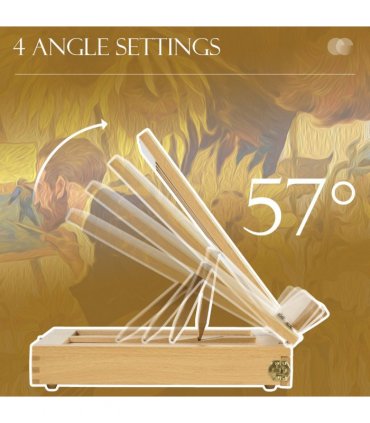 Vinsetto Wooden Table Easel Box with Storage Portable Folding Artist Easel