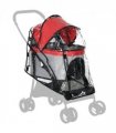 Dog Pram Rain Cover with Front, Rear Entry