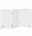 Foldable Dog Gate for Doorways, Stairs, Halls - White