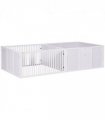 7 Panels Puppy Pen for Indoors, with Three Doors, Two-Room Design