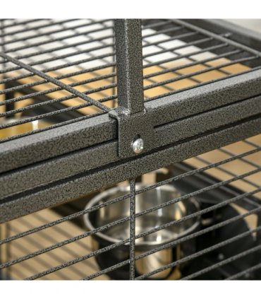 Parrot Cage Bird Carrier w/ Wooden Perch, Handle