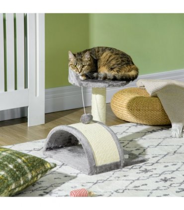 Cat Tree, Kitten Scratcher Activity Centre w/ Sisal Scratching Post, Toy Ball