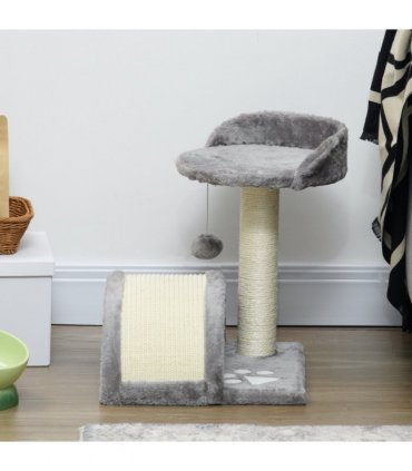 Cat Tree, Kitten Scratcher Activity Centre w/ Sisal Scratching Post, Toy Ball