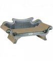 Cardboard Scratcher Lounger Bed, Cat Scratching Board with Catnip, 60x29x26.5cm