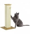 80cm Sisal Rope Scratching Post w/ Toy Ball - White