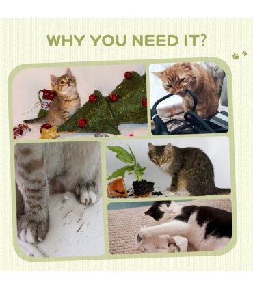 58cm Corner Cat Scratching Post for Wall w/ Covered Plush, Sisal Rope, Toy Balls